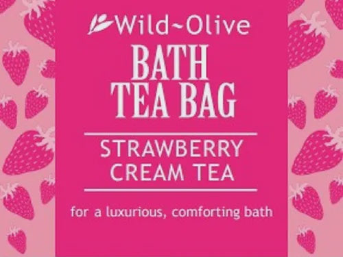 Wild Olive Bath Tea Bag - Strawberry Cream Tea