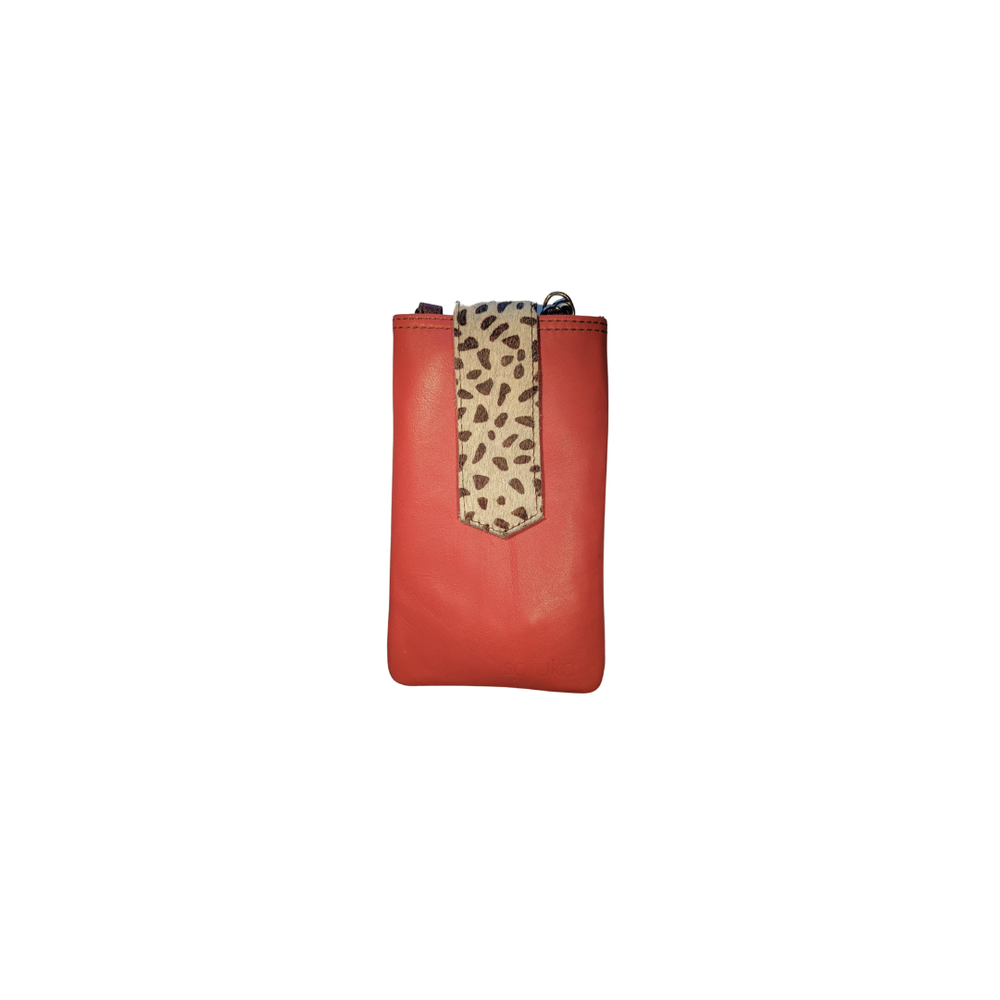 Soruka Zoe Crossbody Leather Phone Bag - Red