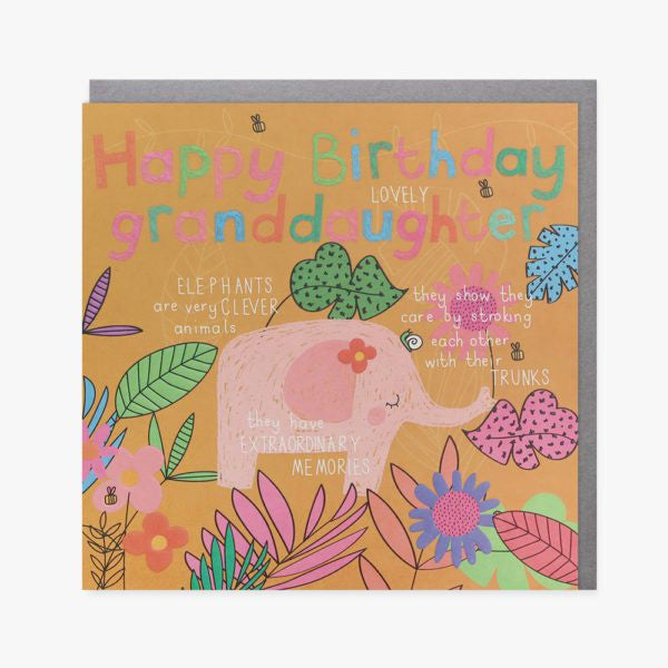 Belly Button Wonderful Granddaughter Birthday Greetings Card