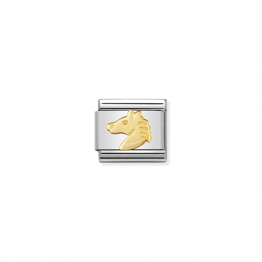 Nomination Gold Horse's Head Charm