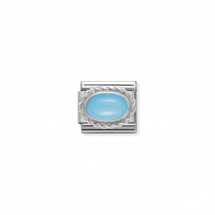 Nomination Classic Link Twisted Setting Turquoise Charm