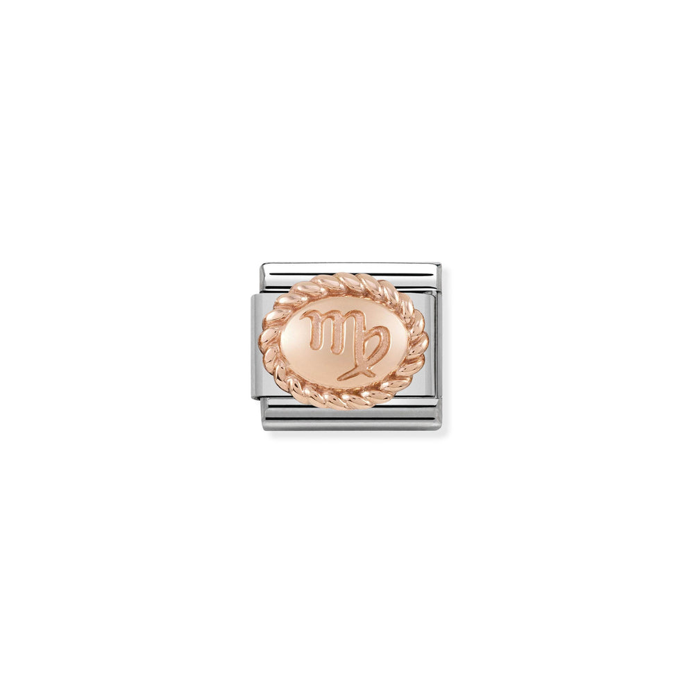 Nomination Classic Link Oval Zodiac Rose Gold Virgo Charm