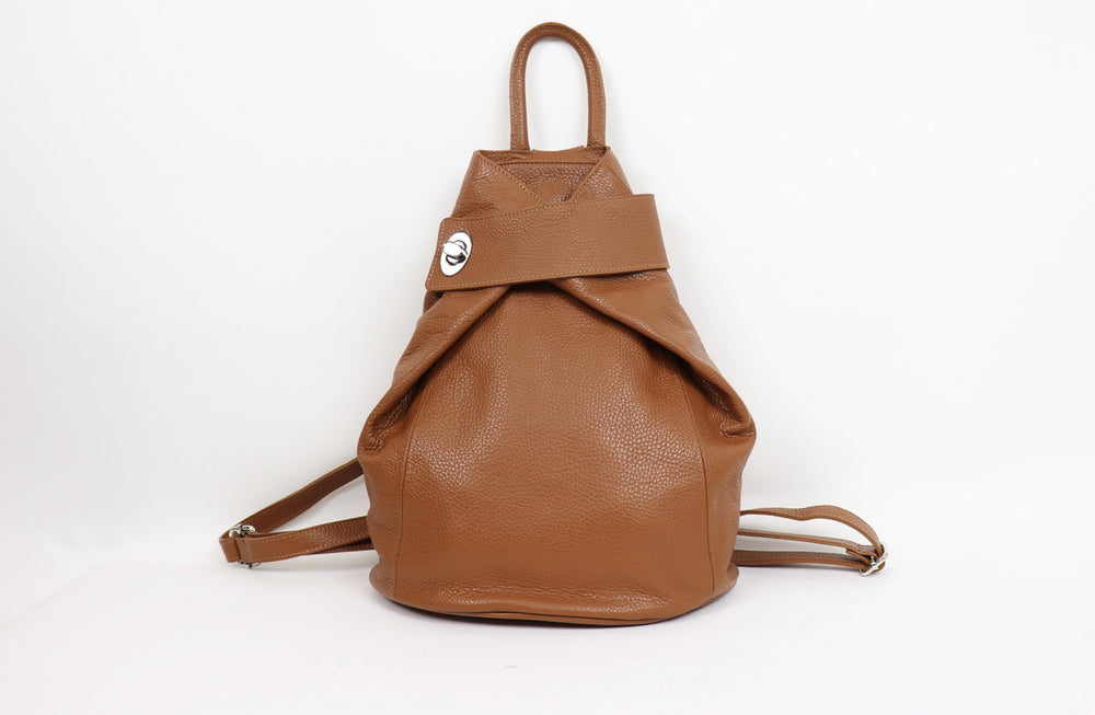 Bagitali Florenza Leather Backpack - Tan