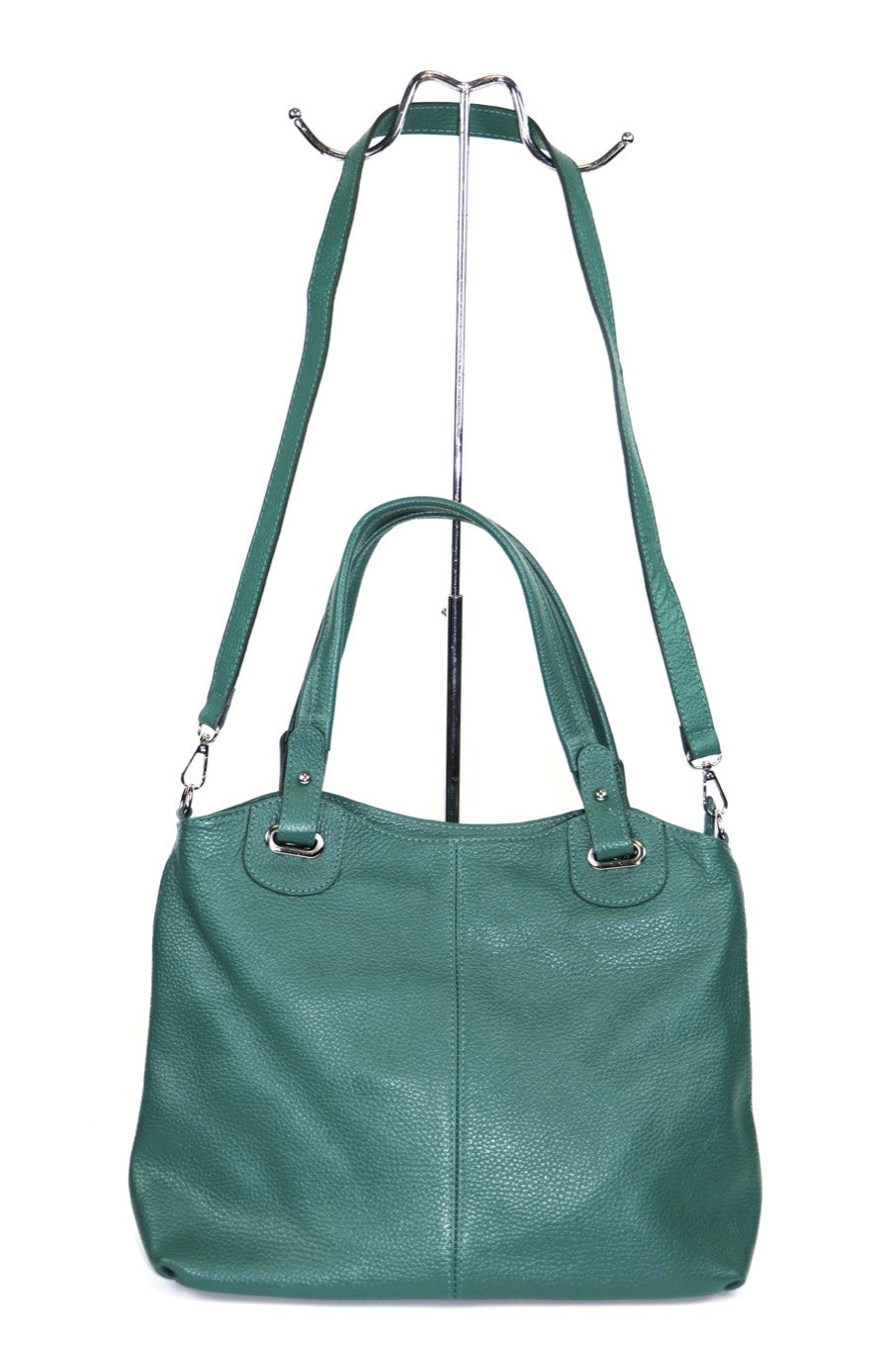 Milano Leather Shoulder Bag - Turquoise