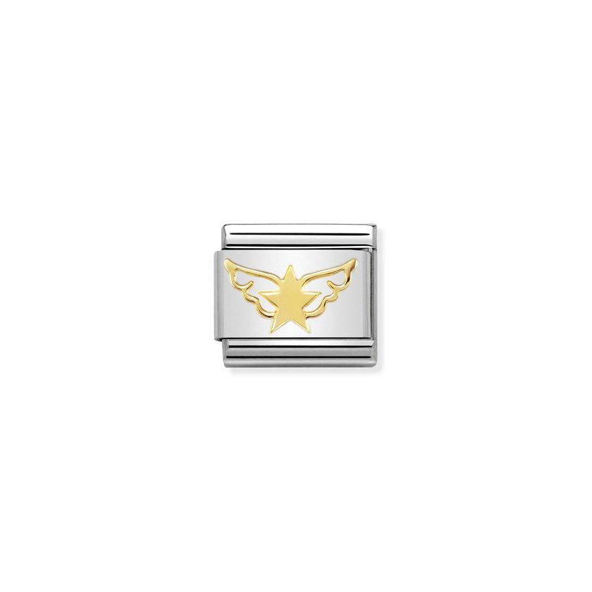 Nomination Classic Link Symbols 18K Gold Star Angel Charm