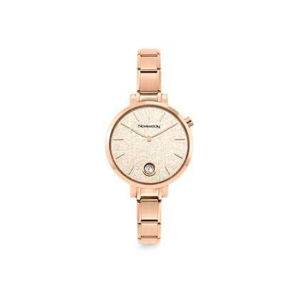 Nomination Rose Gold Paris Watch With Round Glitter Face
