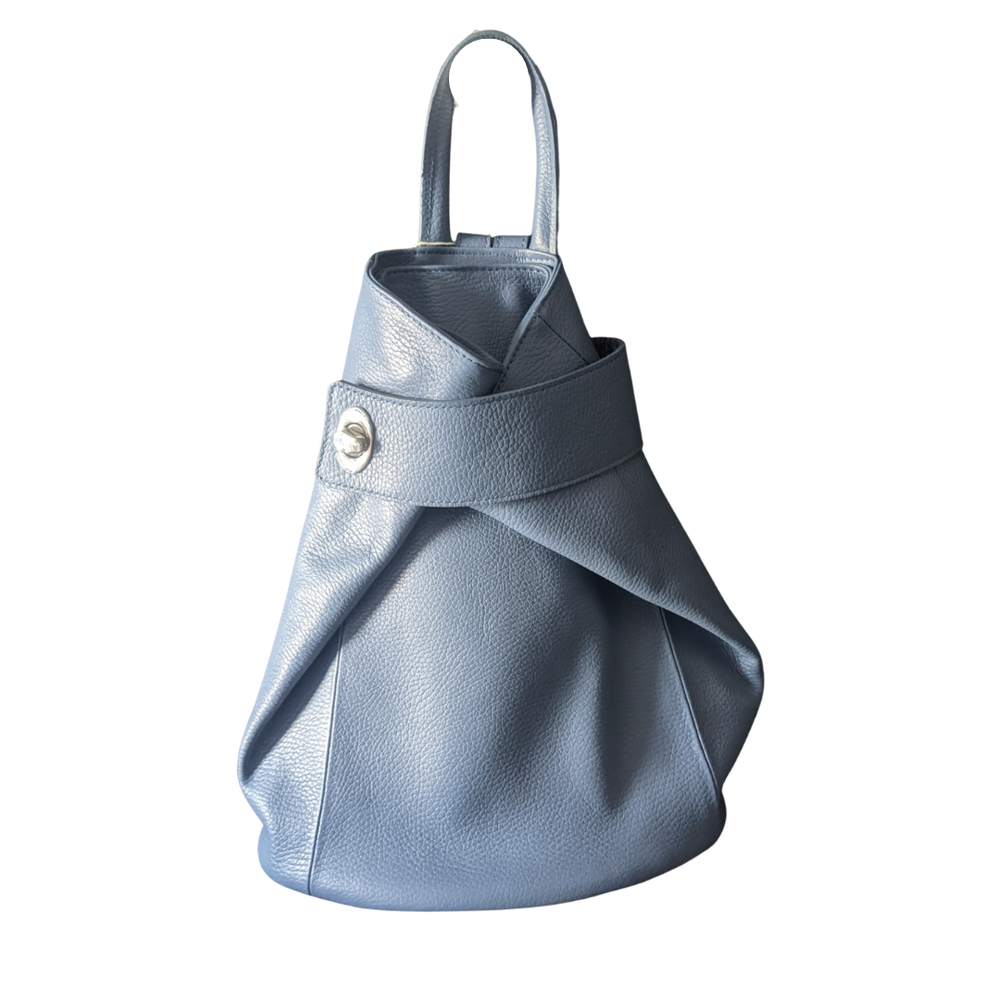 Bagitali Florenza Leather Backpack - Denim